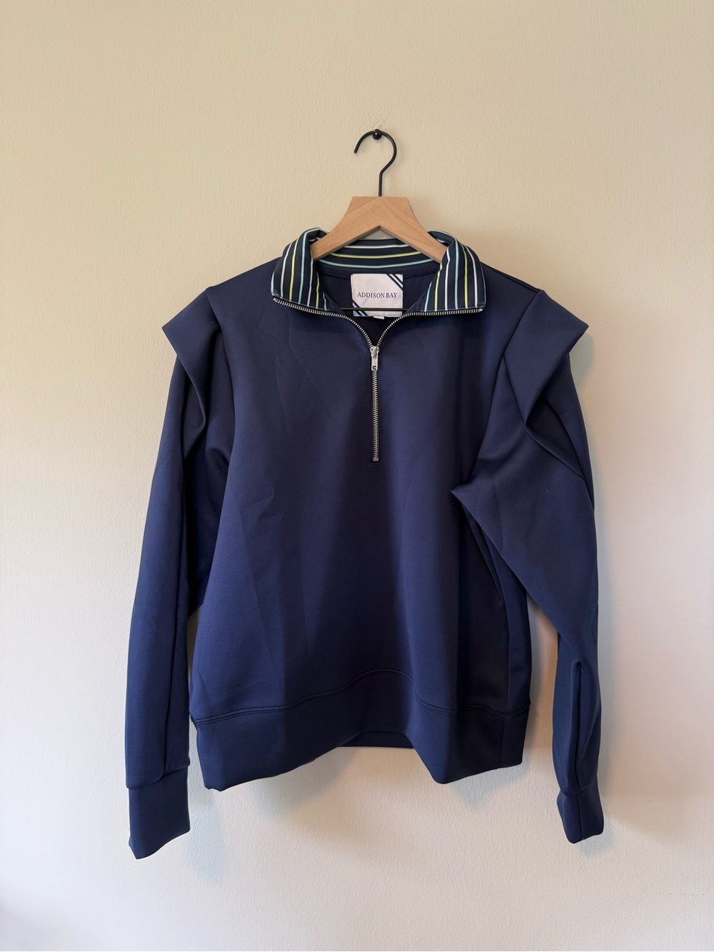 Addison Bay poplin pullover navy